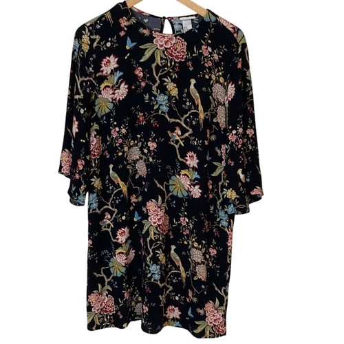 Abito donna nero floreale