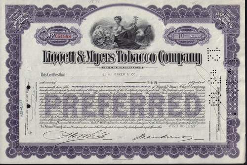 Liggett myers tabacco - liggett, &